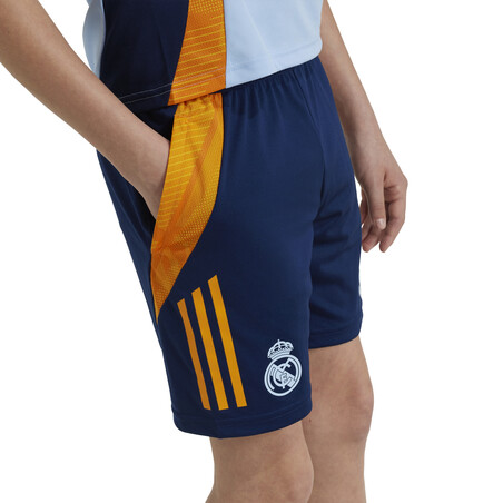 Short entraînement junior Real Madrid bleu orange 2024/25