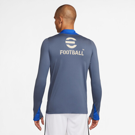 Sweat zippé Inter Milan Strike gris bleu 2024/25