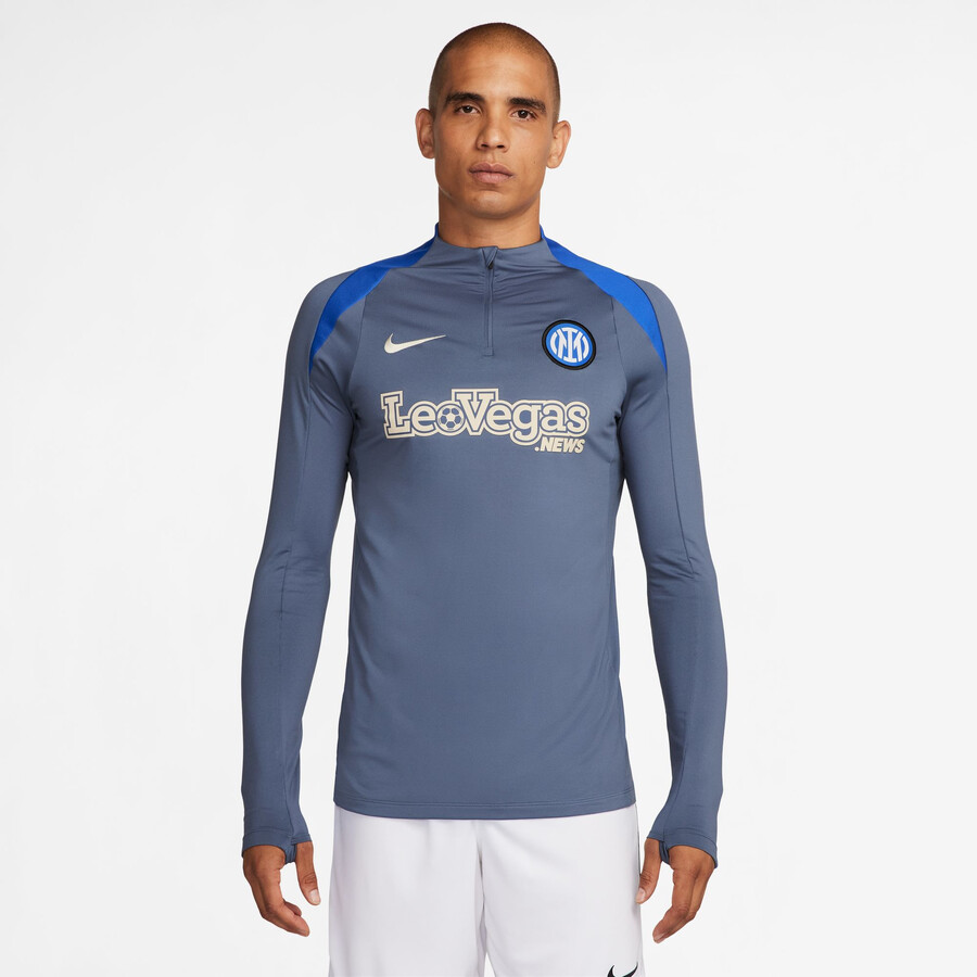 Sweat zippé Inter Milan Strike gris bleu 2024/25