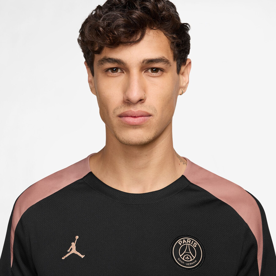 Maillot entraînement PSG Strike noir rose 2024/25