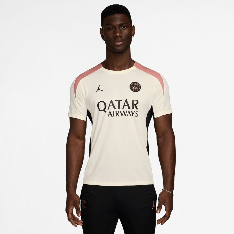 Maillot entraînement PSG Strike blanc rose 2024/25