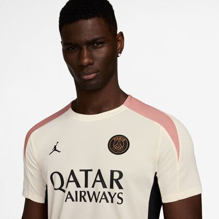 Maillot entraînement PSG Strike blanc rose 2024/25