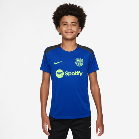 Maillot entraînement junior FC Barcelone bleu jaune 2024/25