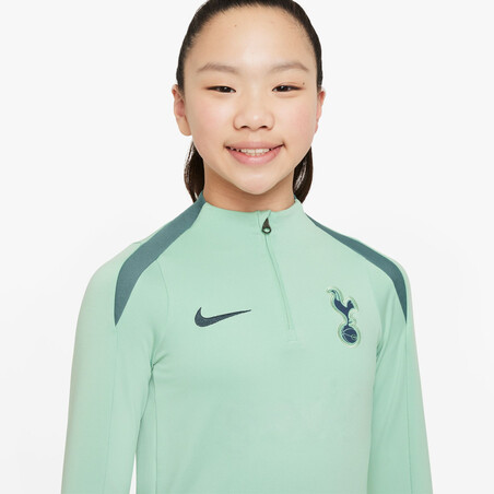 Sweat zippé junior Tottenham Strike vert 2024/25