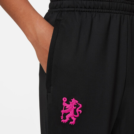 Pantalon survêtement junior Chelsea Strike noir rose 2024/25