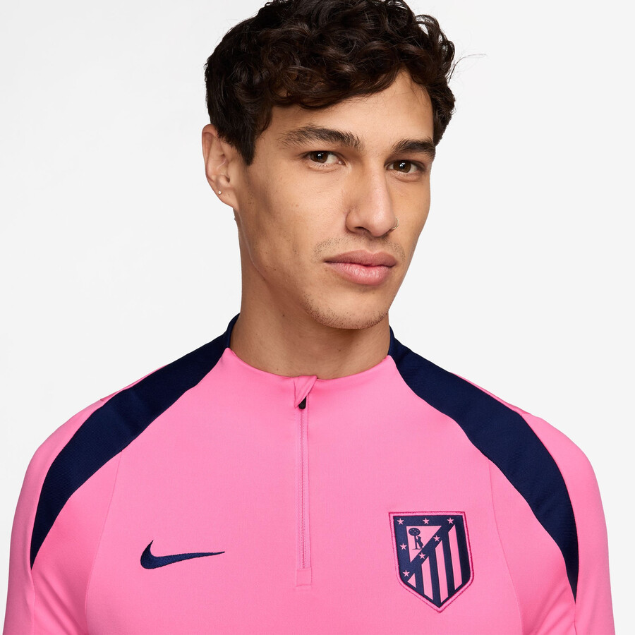 Sweat zippé Atlético Madrid Strike rose noir 2024/25