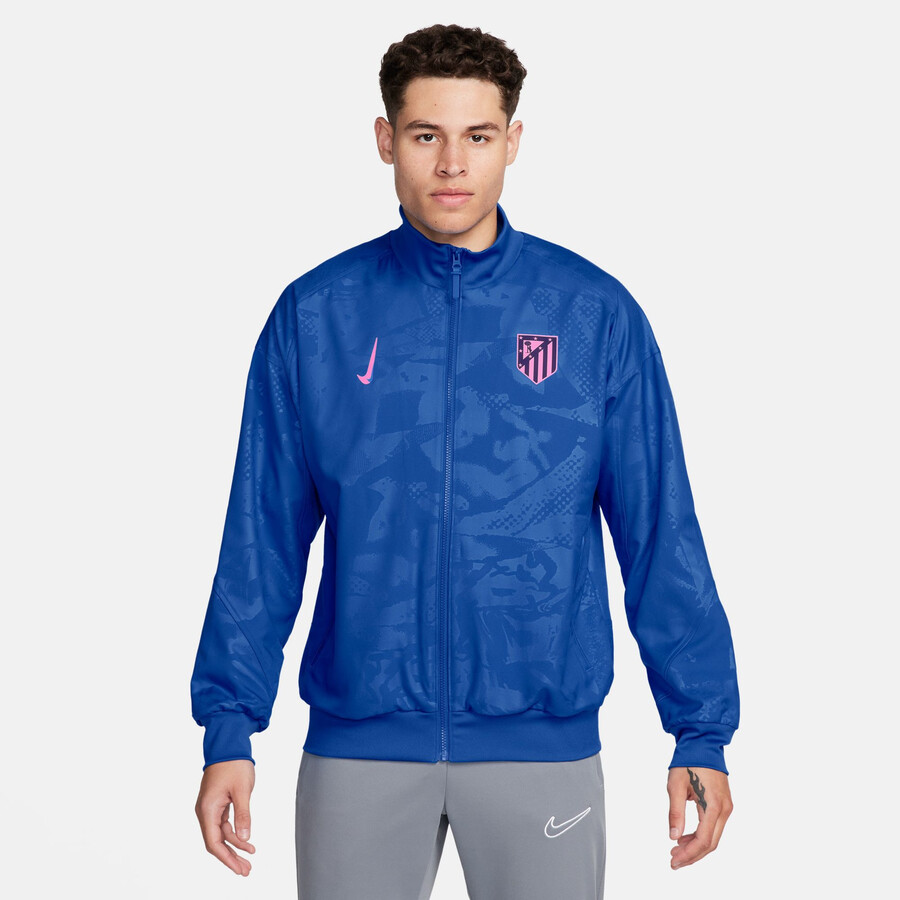 Veste survetement Atletico Madrid Anthem bleu rose 2024 25 sur Foot