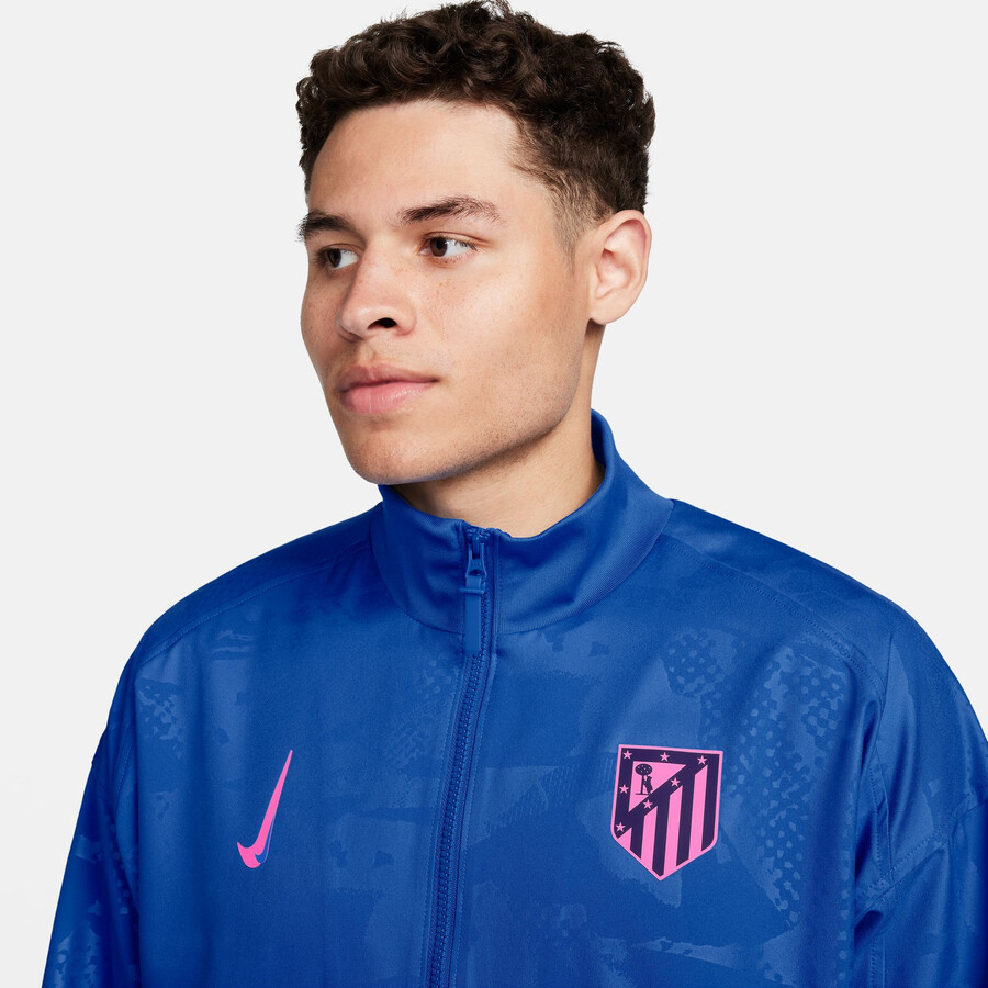 Veste survêtement Atlético Madrid Anthem bleu rose 2024/25