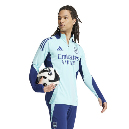 Sweat zippé Arsenal bleu ciel 2024/25