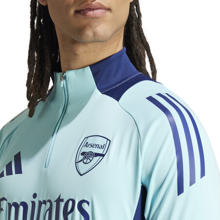 Sweat zippé Arsenal bleu ciel 2024/25