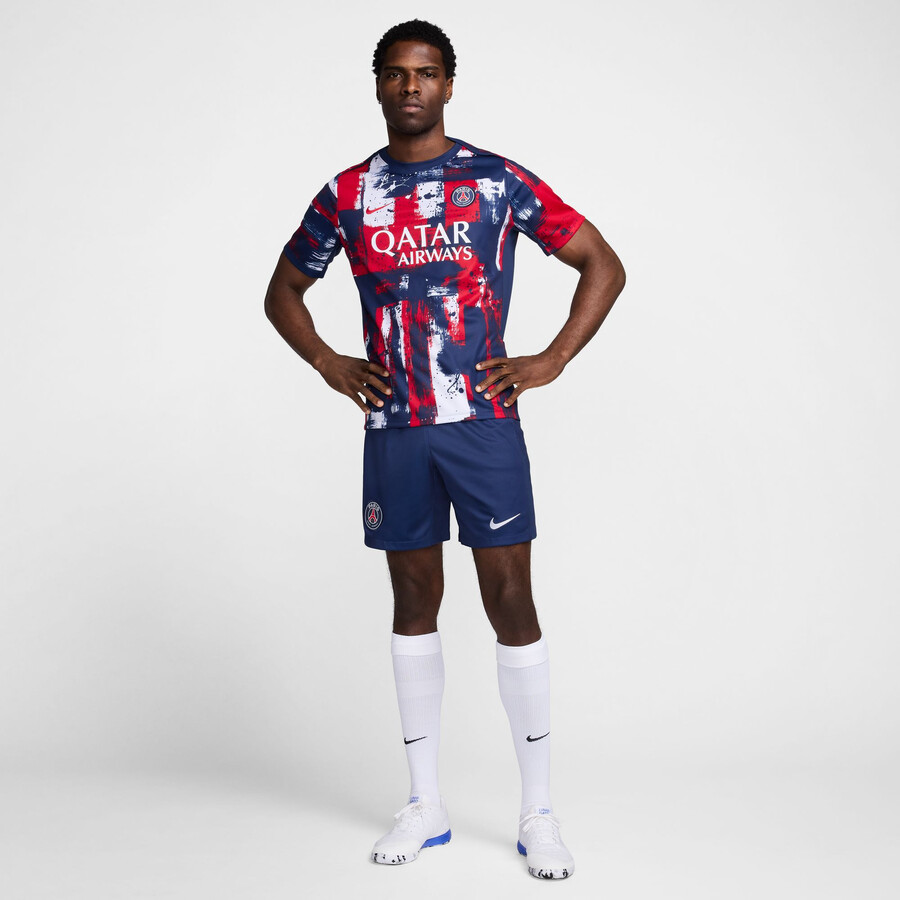 Maillot avant match PSG rouge bleu 2024/25