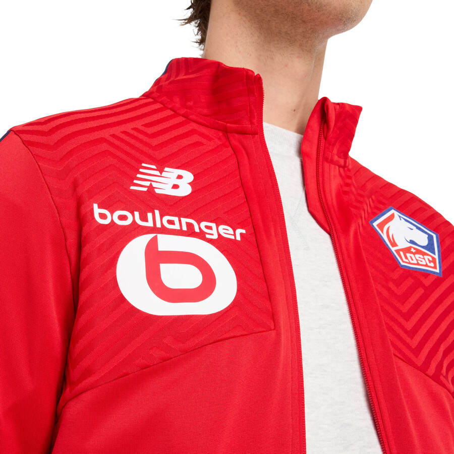 Veste avant match LOSC rouge bleu 2024/25