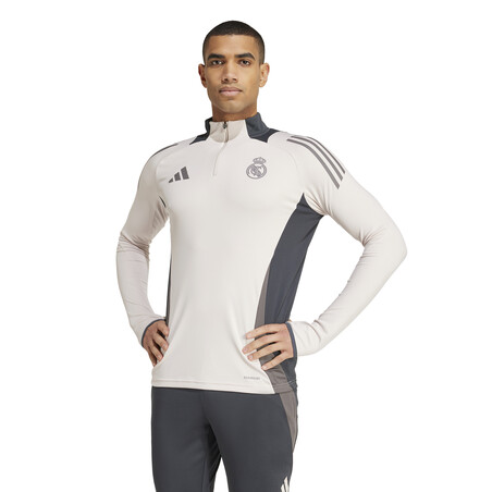 Sweat zippé Real Madrid beige gris 2024/25