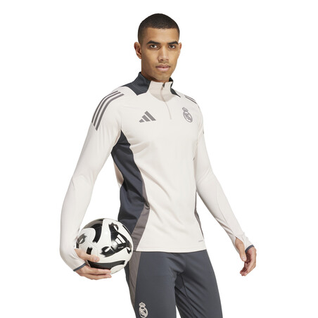 Sweat zippé Real Madrid beige gris 2024/25