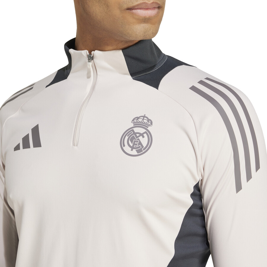 Sweat zippé Real Madrid beige gris 2024/25