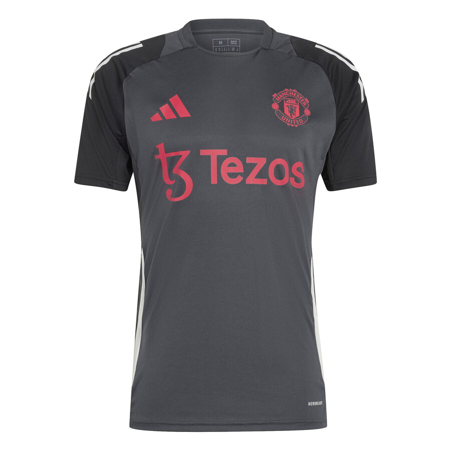 Maillot entraînement Manchester United gris rouge 2024/25