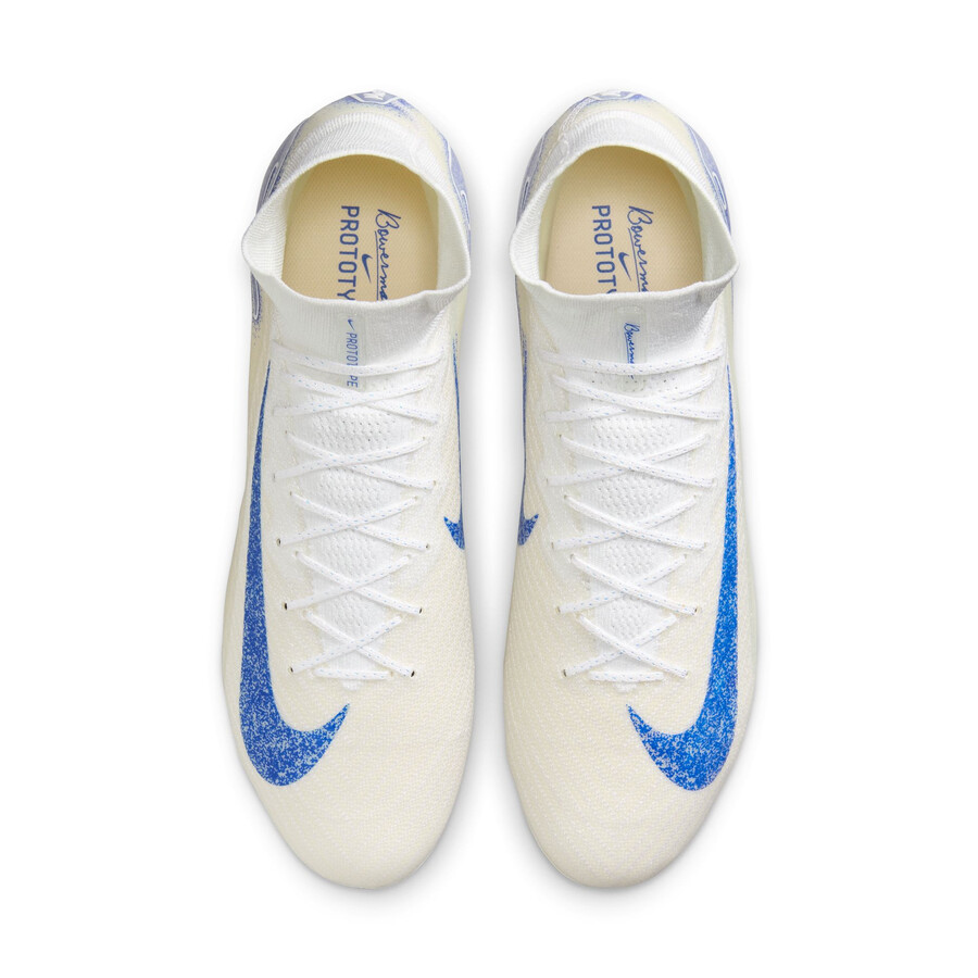 Nike Air Zoom Mercurial Superfly 10 Elite FG blanc bleu