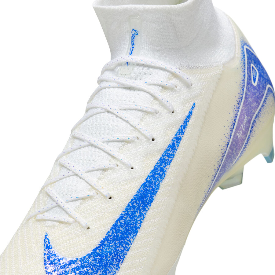 Nike Air Zoom Mercurial Superfly 10 Elite FG blanc bleu