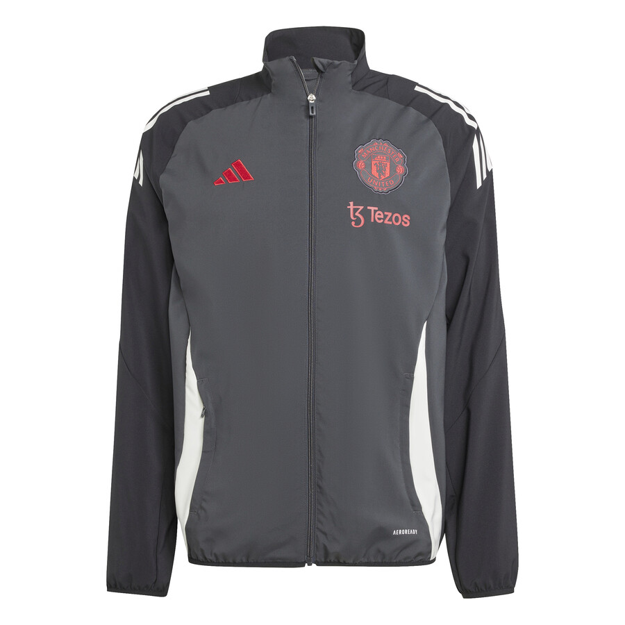 Veste survêtement Manchester United woven gris rouge 2024/25