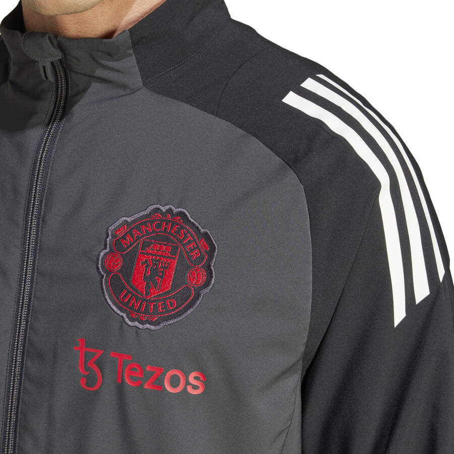 Veste survêtement Manchester United woven gris rouge 2024/25