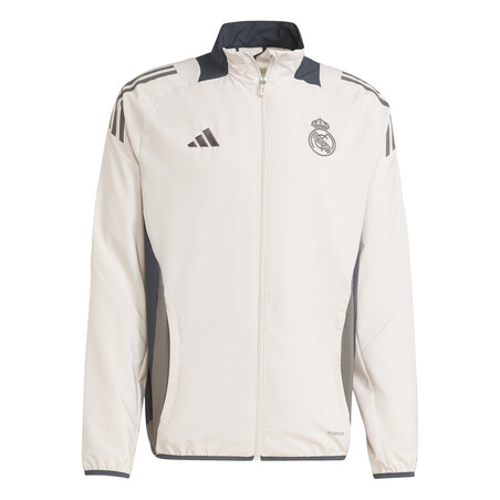 Veste survêtement Real Madrid woven beige gris 2024/25