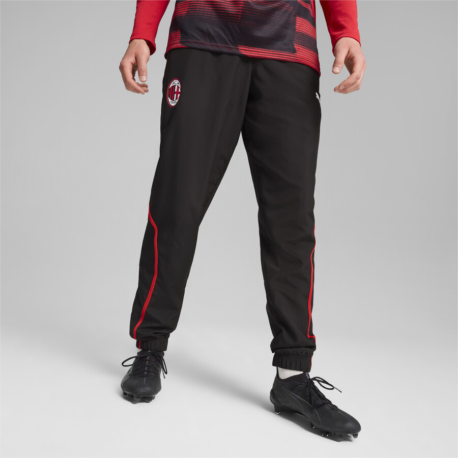 Pantalon avant match Milan AC noir rouge 2024/25