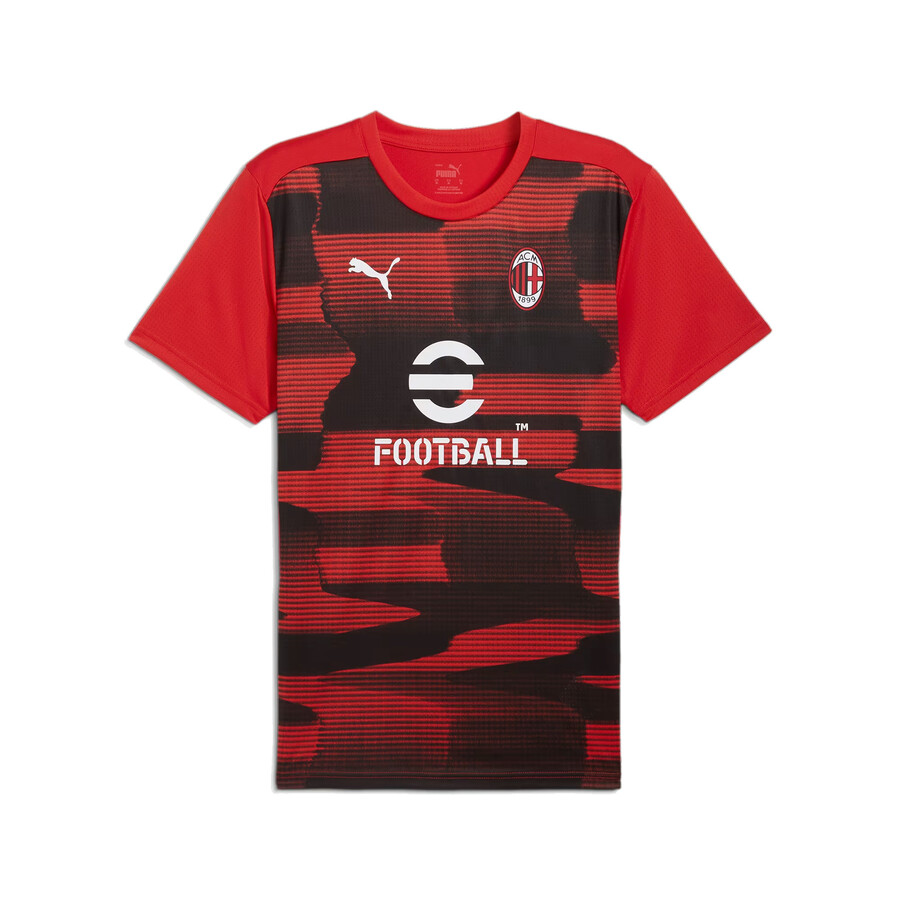 Maillot avant match Milan AC rouge noir 2024/25