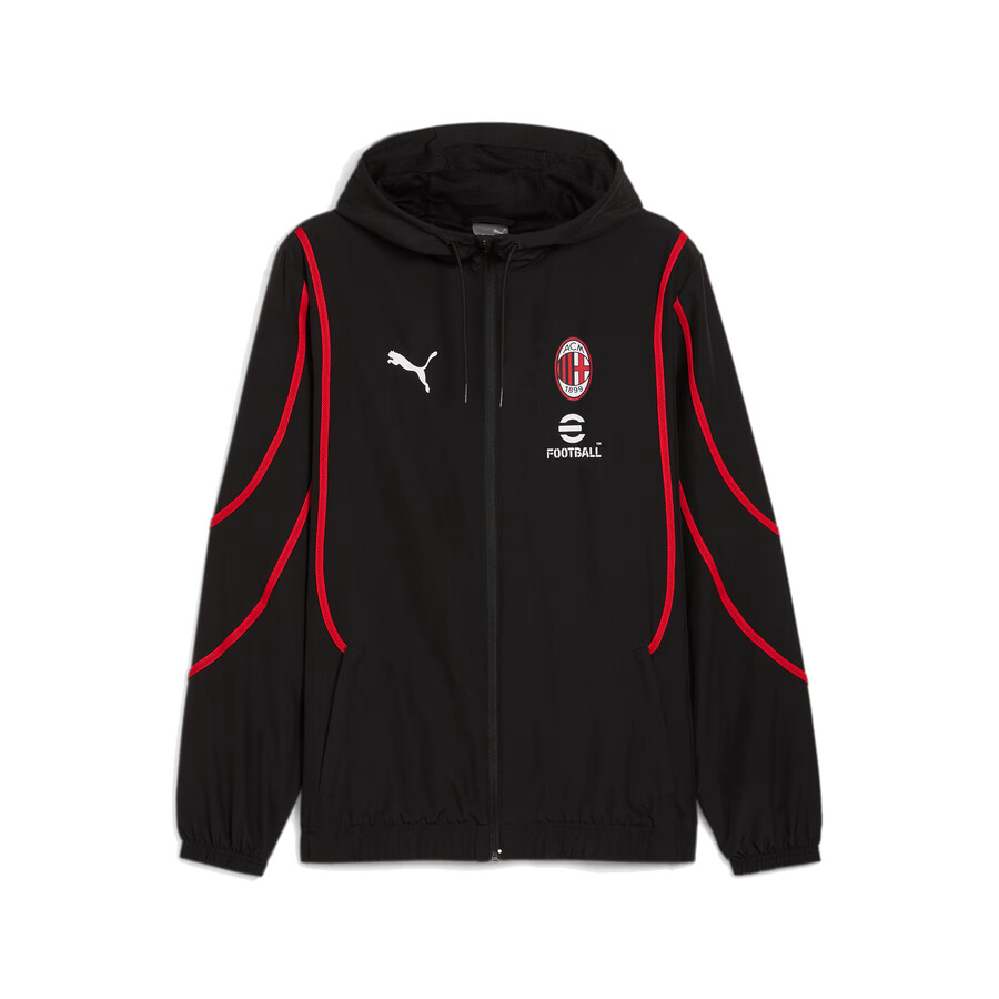 Veste avant match Milan AC noir rouge 2024/25