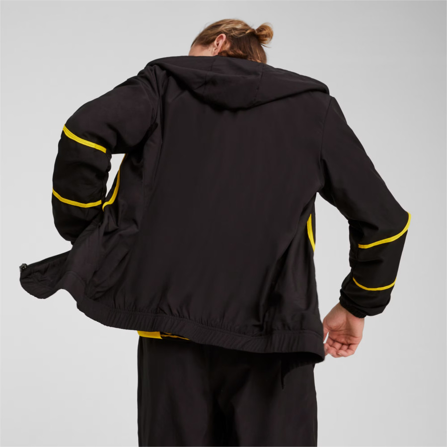 Veste avant match Dortmund noir jaune 2024/25