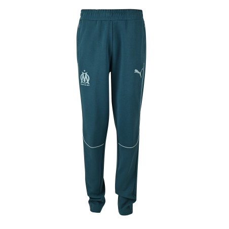 Pantalon survetement OM casual bleu ocean 2024 25 sur Foot