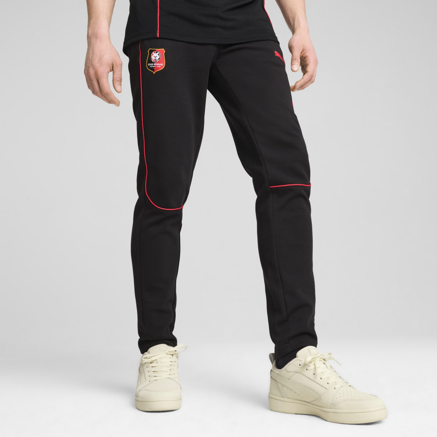 Pantalon survêtement Stade Rennais Casual noir rouge 2024/25