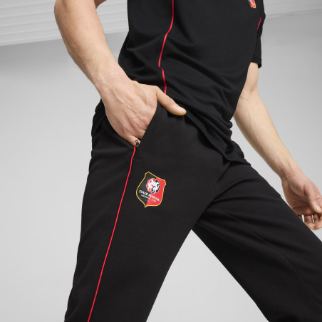 Pantalon survêtement Stade Rennais Casual noir rouge 2024/25