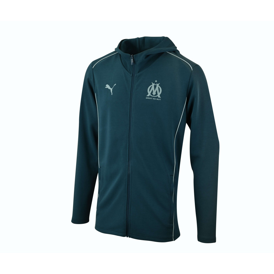 Veste survêtement junior OM casual bleu océan 2024/25