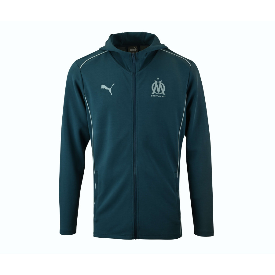 Veste survêtement junior OM casual bleu océan 2024/25