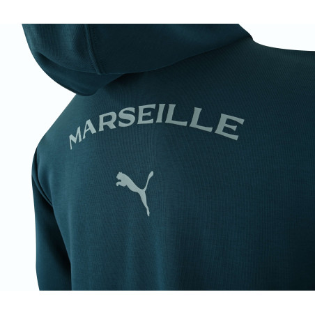 Veste survêtement junior OM casual bleu océan 2024/25