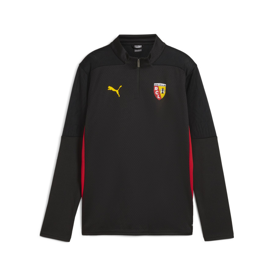 Sweat zippé junior RC Lens noir rouge 2024/25