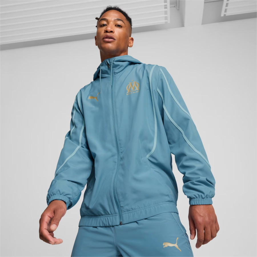 Veste avant match OM bleu 2024/25