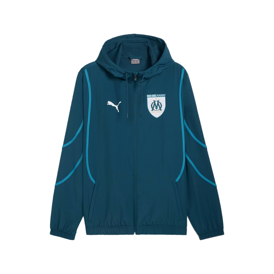 Veste avant match OM bleu foncé 2024/25