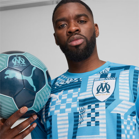 Maillot avant match OM graphic bleu 2024/25