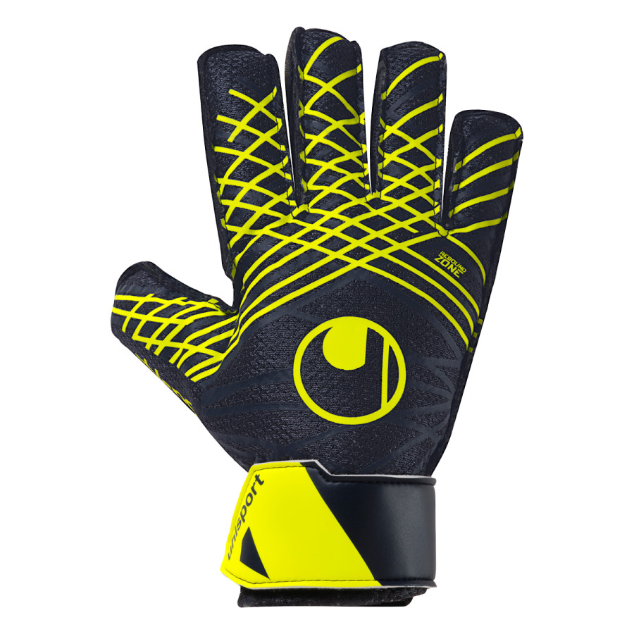 Gants gardien Uhlsport Prediction Starter Soft bleu jaune