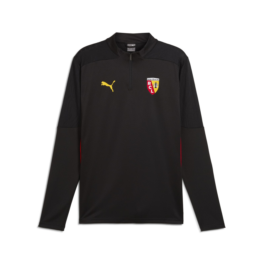 Sweat zippé RC Lens noir rouge 2024/25