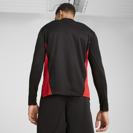 Sweat zippé RC Lens noir rouge 2024/25