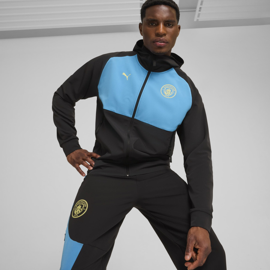 Veste survêtement Manchester City PumaTech noir bleu 2024/25