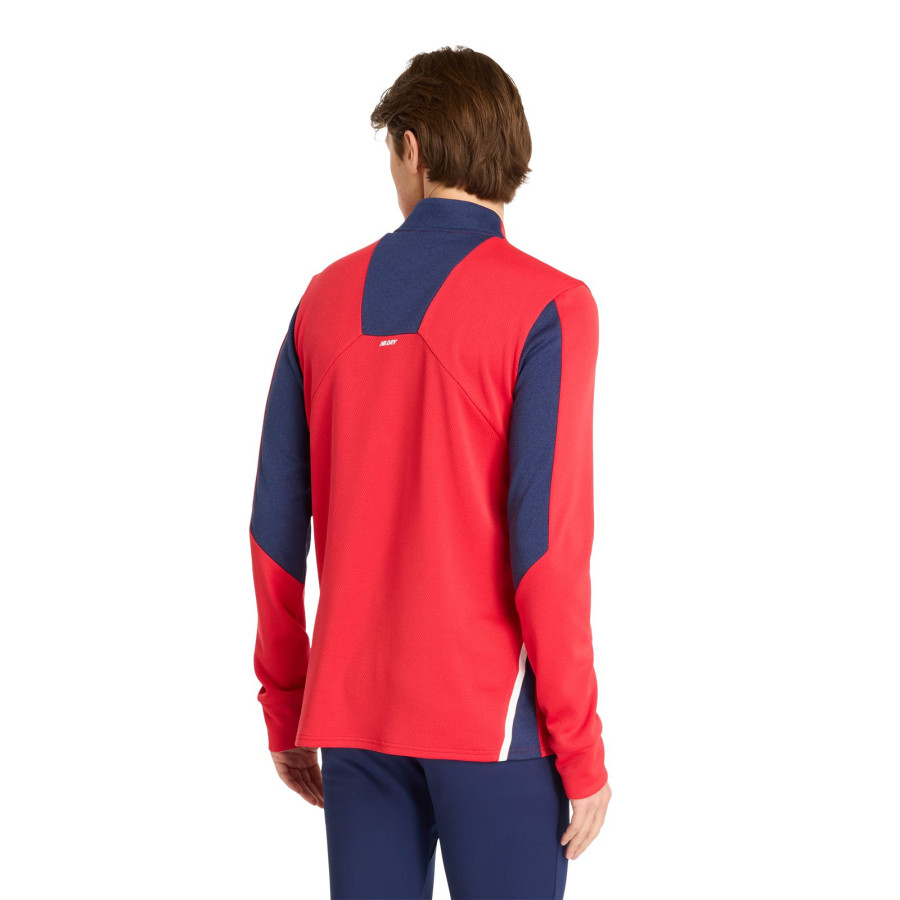 Sweat zippé LOSC rouge bleu 2024/25