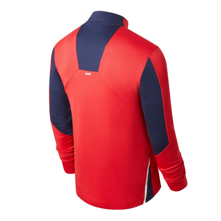 Sweat zippé LOSC rouge bleu 2024/25