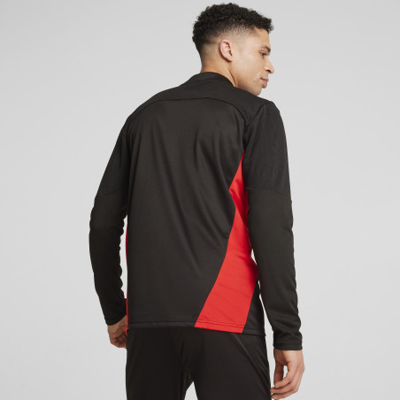 Sweat zippé Milan AC noir rouge 2024/25