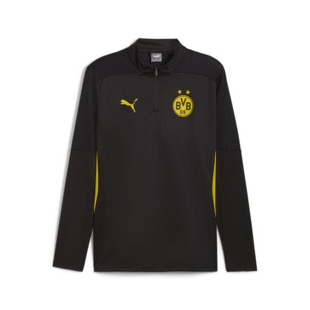 Sweat zippé Dortmund noir jaune 2024/25