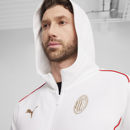 Veste survêtement Milan AC Casual blanc rouge 2024/25