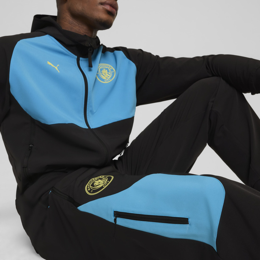 Pantalon survêtement Manchester City Tech noir bleu 2024/25