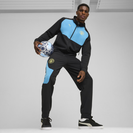 Pantalon survêtement Manchester City Tech noir bleu 2024/25